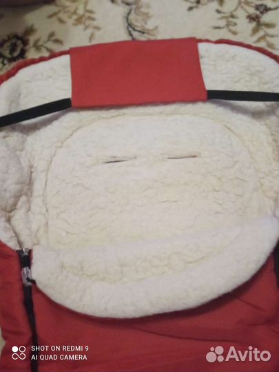 Конверт зимний на овчине в коляску