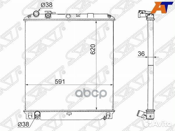 Радиатор Isuzu ELF FSR 12- / ELF NPR 93-06