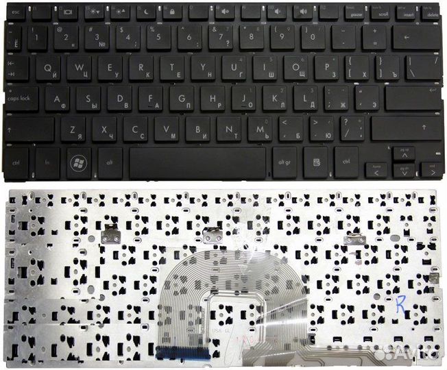 Клавиатура HP mini 5101, 5102, 2150 черная, без ра