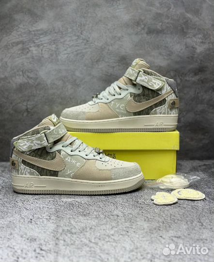 Кроссовки зимние nike AIR force 1 кактус джек