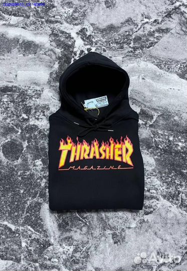 Худи Trasher Flame чёрное (Арт.42011)