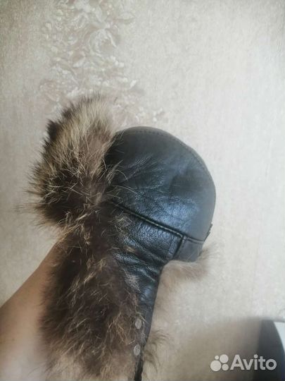 Шапка для мальчика 3-6 лет из меха енота