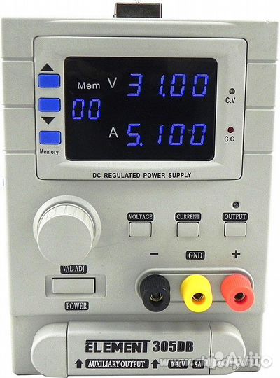 Лабораторный блок питания element 305DB (0-30V-5A)