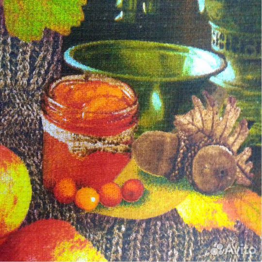 Вафельное полотно «Осень» для пошива полотенец