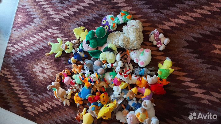 Огромный пакет мягких игрушек
