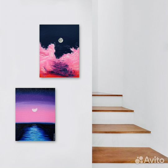 Интерьерные модульные картины - диптих