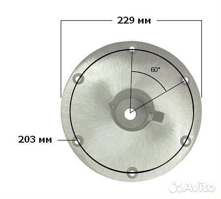 Основание D229 мм врезное для стоек Taper-Lock