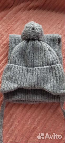 Шапка со снудом для девочки