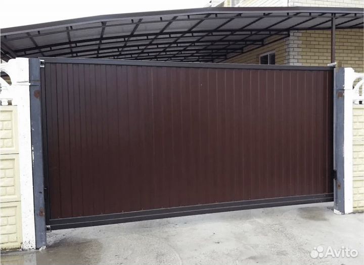 Откатные ворота. Изготовление и монтаж