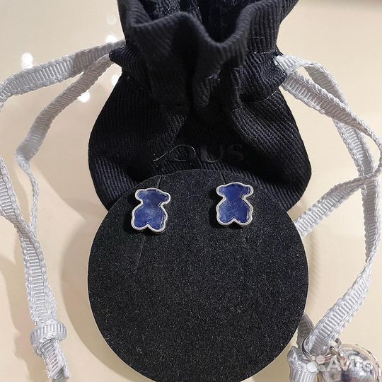 Серьги с содалитом. tous