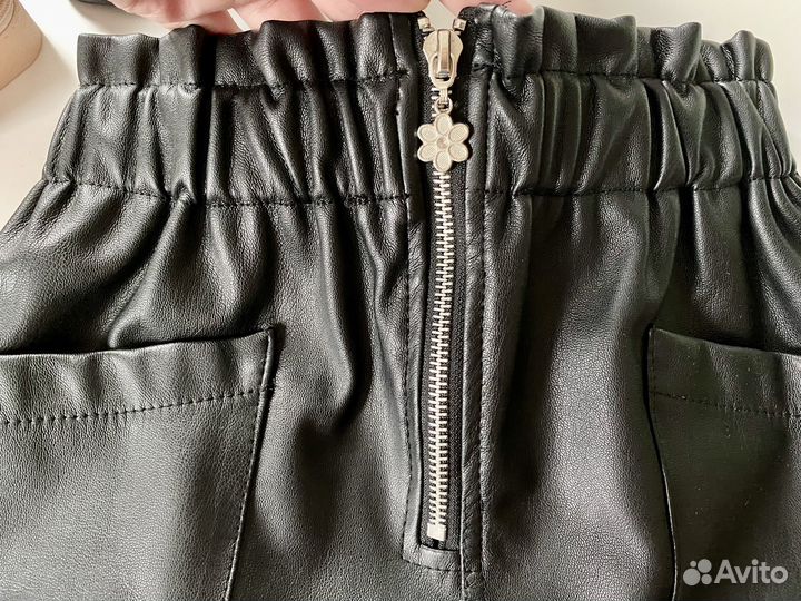 Юбка кожаная для девочки 122