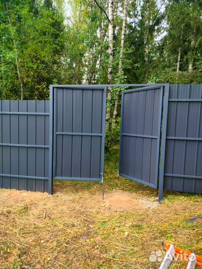 Откатные ворота под ключ с доставкой и установкой