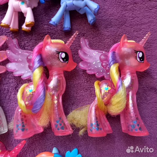 My little pony фигурки пластиковые и прозрачные