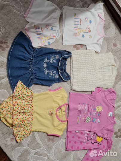 Вещи пакетом для девочки до года