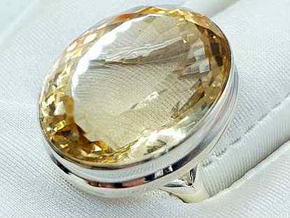 Серебряное кольцо цитрином
