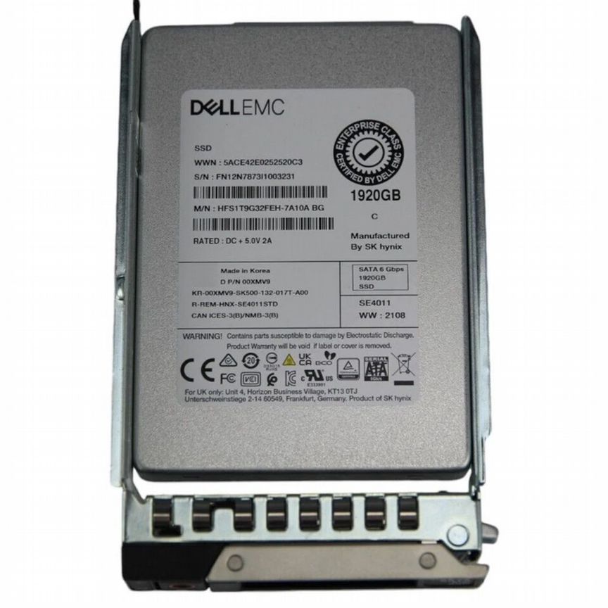 [0XMV9] Жесткий Диск Dell 1.92tb Sata3 2,5" Ssd 0xmv9