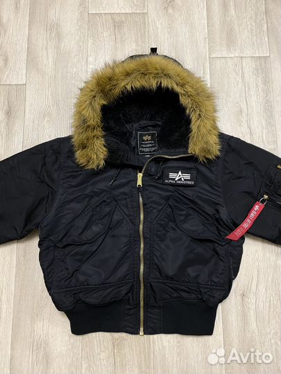 Зимний бомбер Alpha Industries CWU-45P Hoodie Ориг