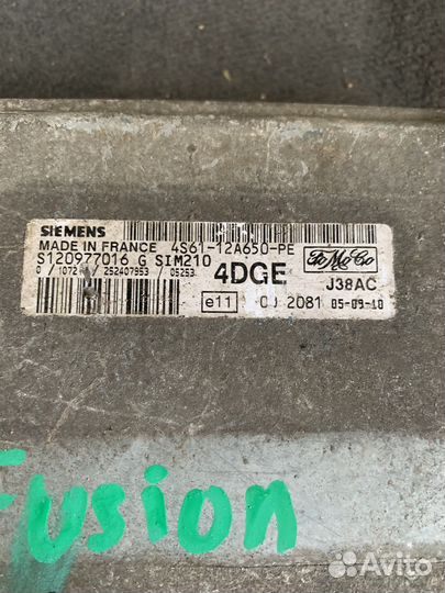 Блок управления двигателем ford fusion 1.4