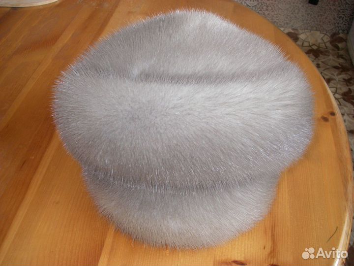 Шапка женская норка голубая