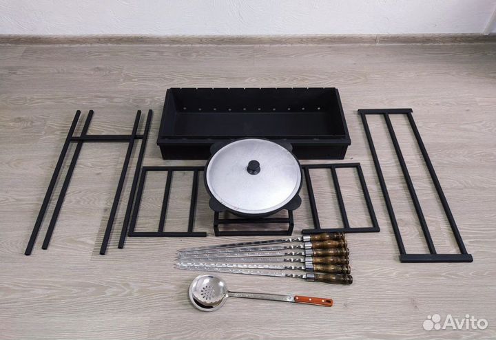 Казан + мангал с подказанником + шумовка подарок