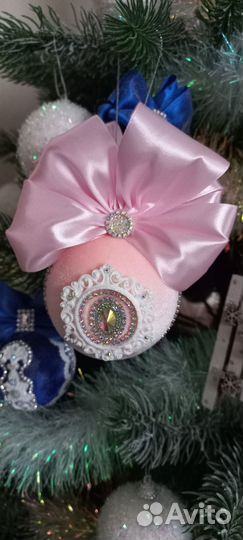 Елочные шары из бархата