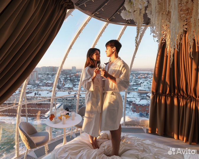 Купольный отель в Тюмени на 11 этаже (вы вдвоем)