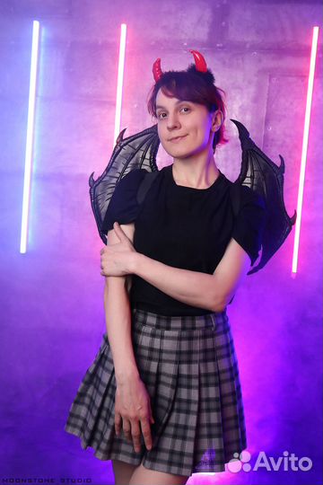 Крылья черные и рога прокат