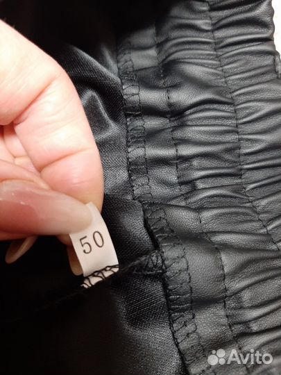 Кожаные брюки женские