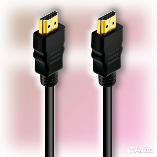 Кабель соединительный hdmi-hdmi 1 м, новый, чёрный