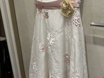 Платье нарядное, белое для девочки. Размер 140-146