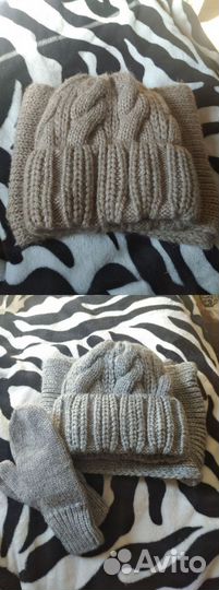 Шапка, снуд, варежки