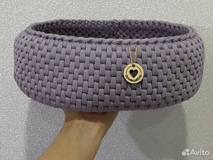 Вязанные корзинки