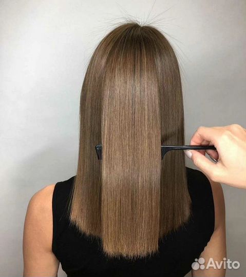 Кератиновое выпрямление волос