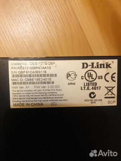 Poe коммутатор D-Link DES-1210-08P