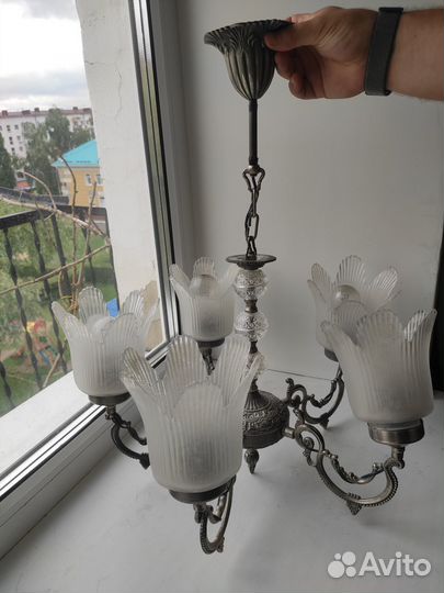 Люстра старинная бронза