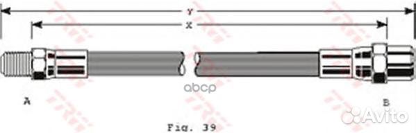 Шланг тормозной audi 80/VW jetta/golf II/III/PA