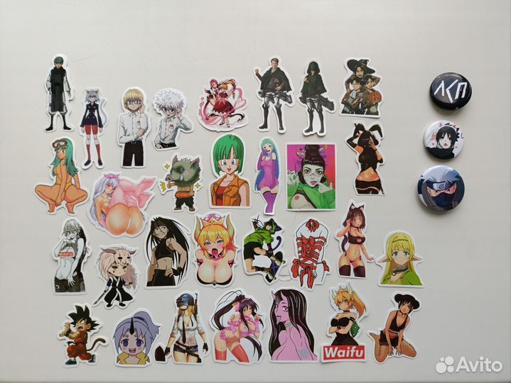 Аниме стикеры и значки