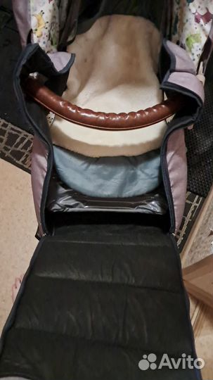 Детские санки коляска с колесами бу