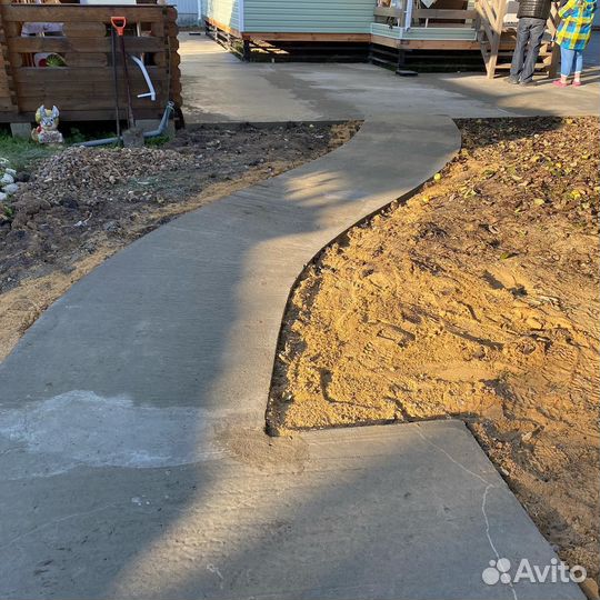 Фундамент Отмостка под ключ Дорожки Площадки Заезд