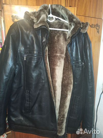 Кожаная дубленка мужская размер 68