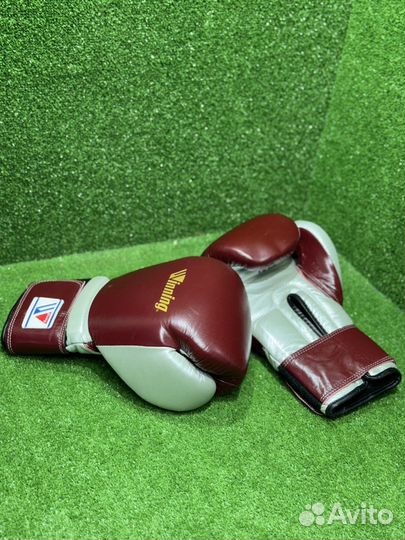 Боксерские перчатки wining бордовые