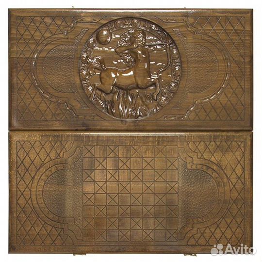 Нарды и шашки резные Знак зодиака Стрелец 61 х 61 см Бук Армения 62635