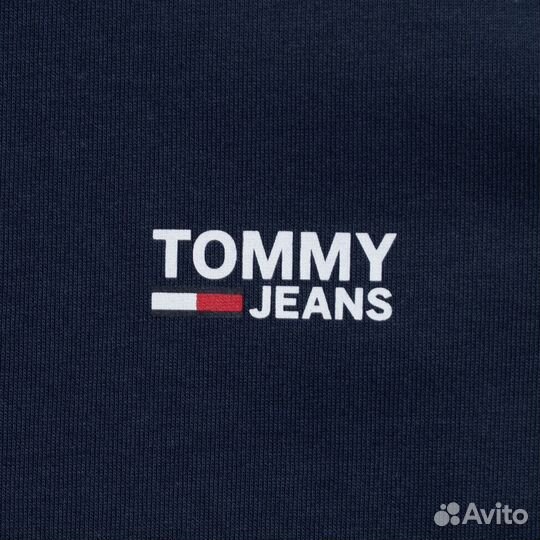 Мужская синяя хлопковая футболка Tommy Jeans