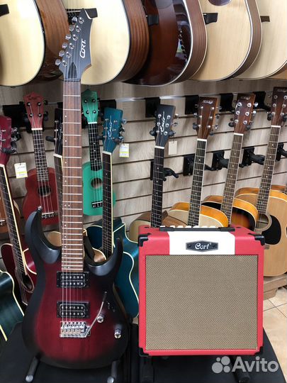 Электрогитара Cort X100 + комбо Cort CM15,комплект