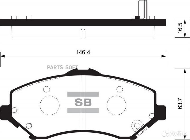 Колодки тормозные дисковые Jeep Wrangler 2.8CRDi/3