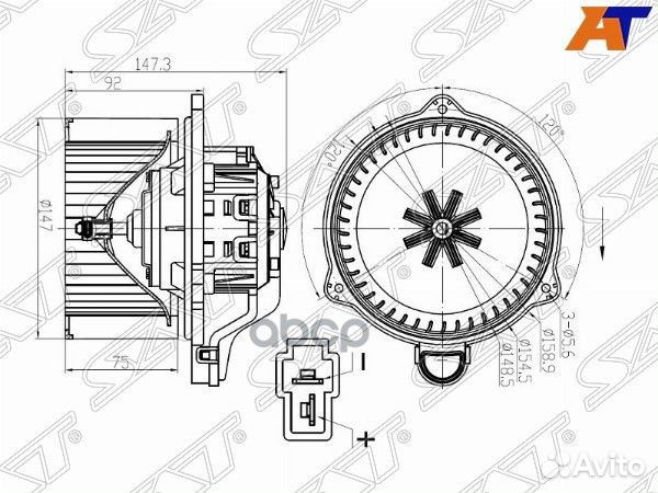 Мотор отопителя салона LADA granta 10/kalina