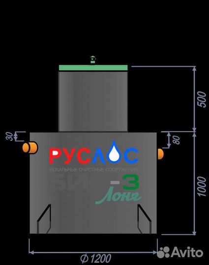 Станция биологической очистки Септик руслос