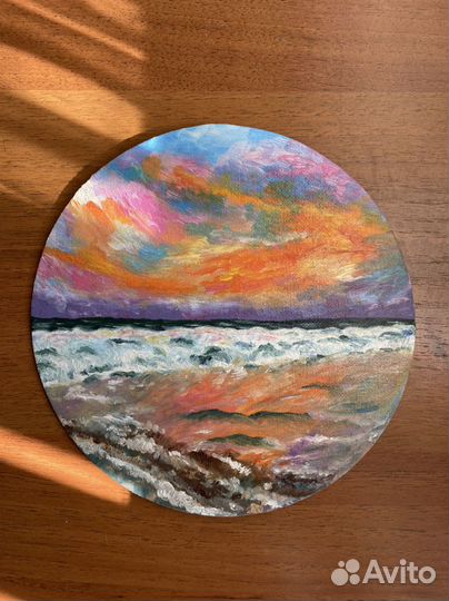 Картина маслом на картоне