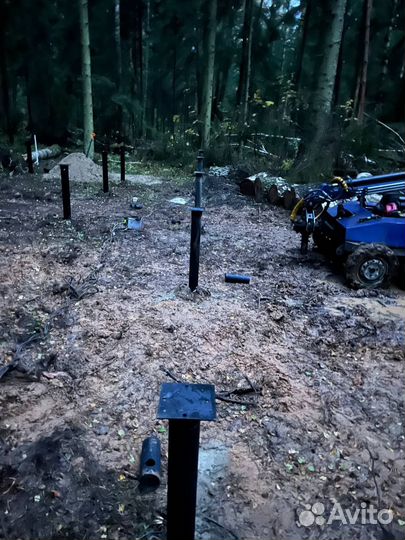 Монтаж винтовых свай