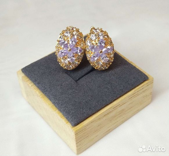 Серьги золото медицинское